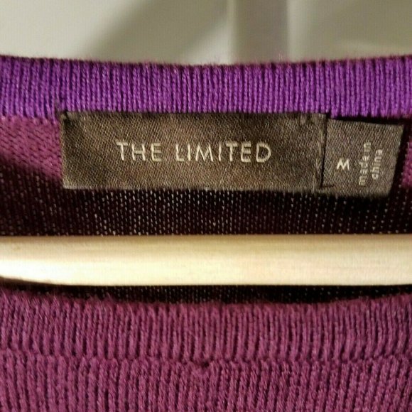 LIMITED Lightweight Wool Blend Sweater Purple M - Picture 7 of 9